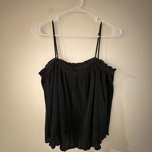 Madewell Black Pleated Women's Top